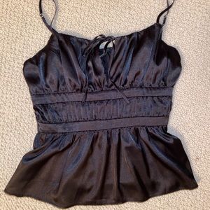 Satin blouse with tie